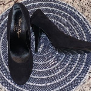 Robert Clergerie Black Suede Heels